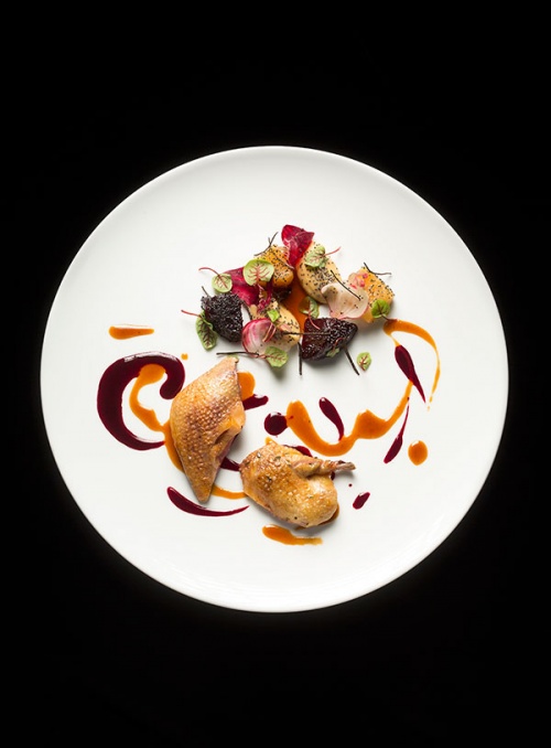 Mieral pigeon, beetroots and white miso